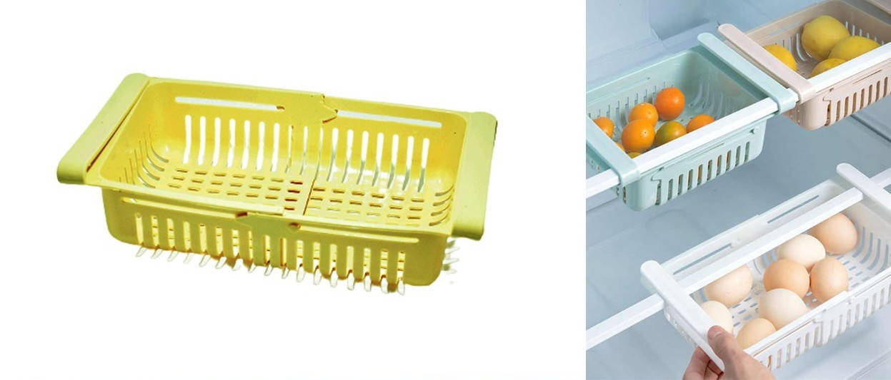 Органайзер поличка для холодильника Storage Rack Beige, Бежевый