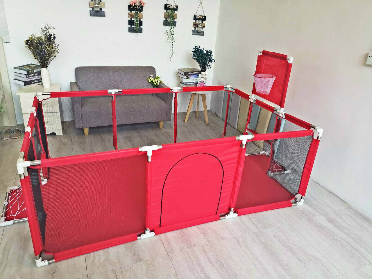 

Манеж детский большой игровой IMBABY 190 х 129 х 66 см. Сухой бассейн. Большой вместительный манеж, Красный