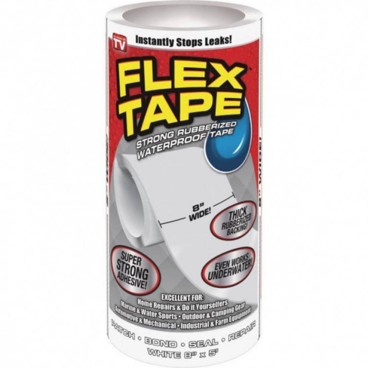 

Flex Tape водонепроницаемая клейкая лента скотч 20 х 150см (белая), Белый