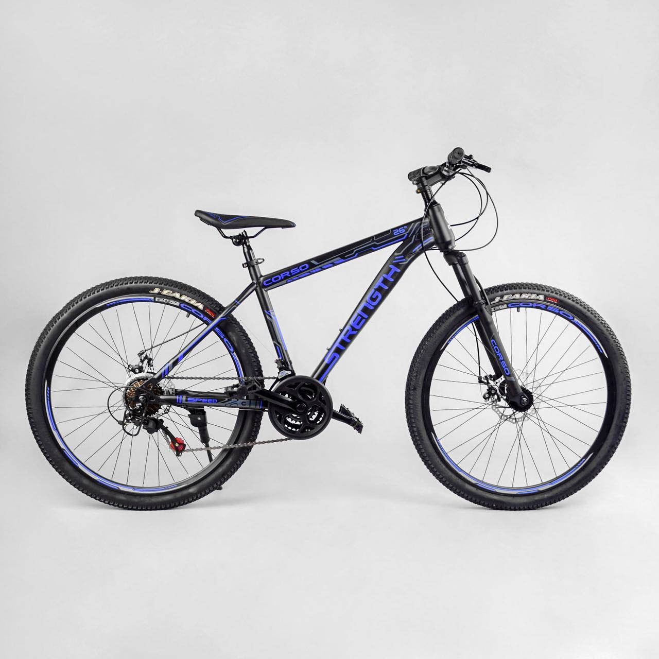

Велосипед Спортивный Corso «Strength» 26" дюймов TK-24399 синий 114124