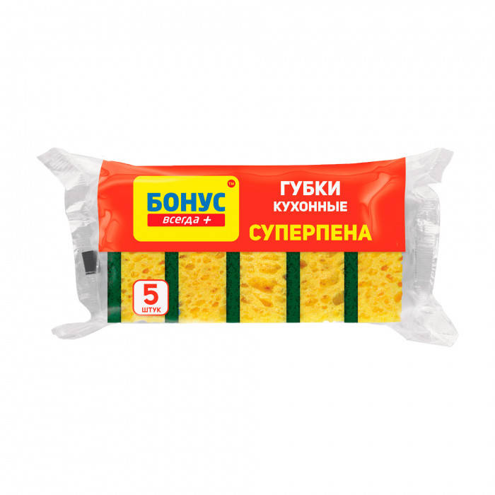 

Губки кухонные Бонус Супер пена 5 шт