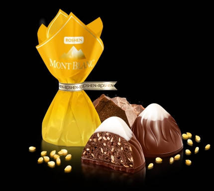 

Цукерки Рошен Roshen Монблан з шоколадом і сезамом