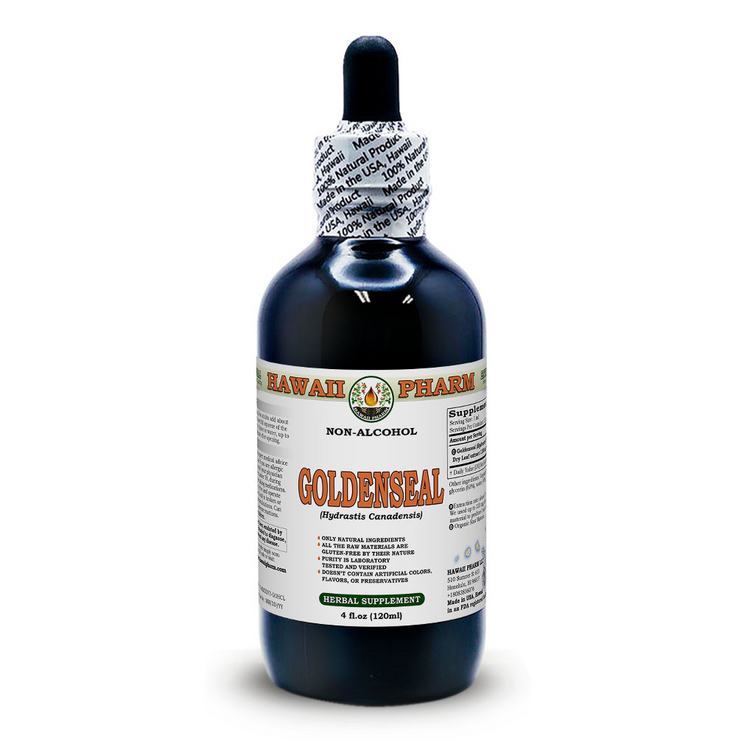 

Hawaii Pharm Goldenseal Alcohol-FREE / Желтокорень канадский органик без спирта 120 мл