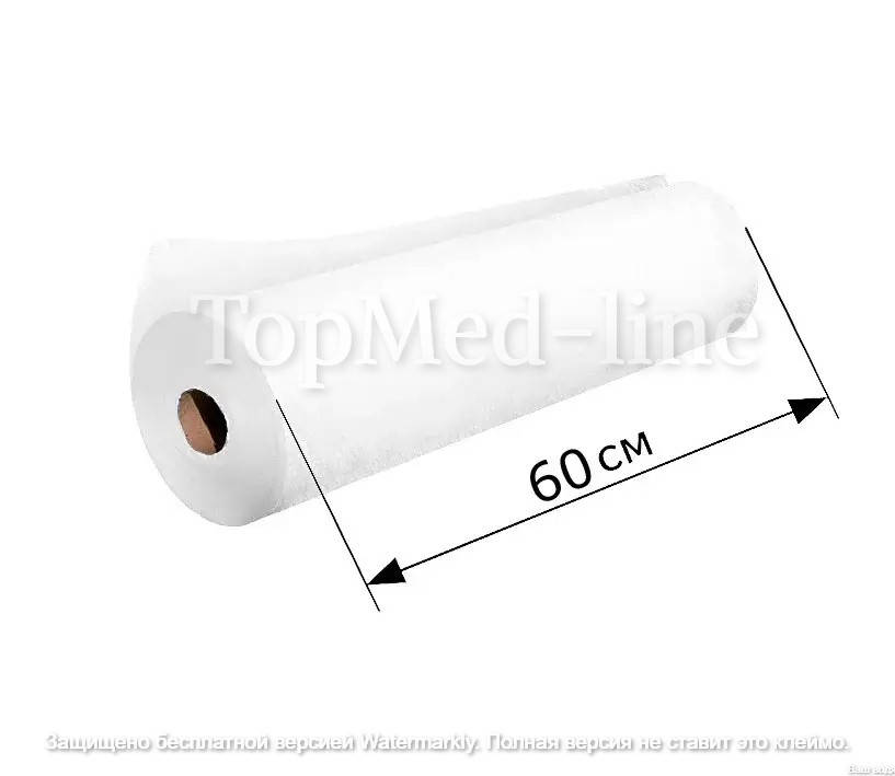 

Простынь одноразовая в рулоне белая 60*100