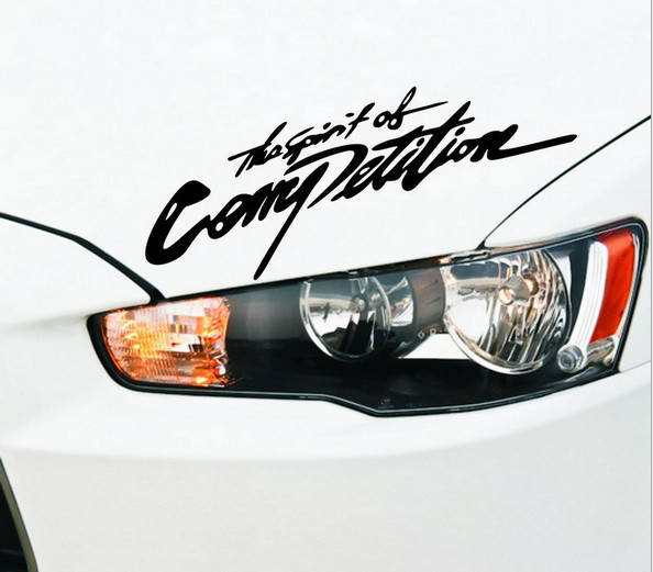 

Наклейка The spirit of Competition- Черная 15х5 см, Черный