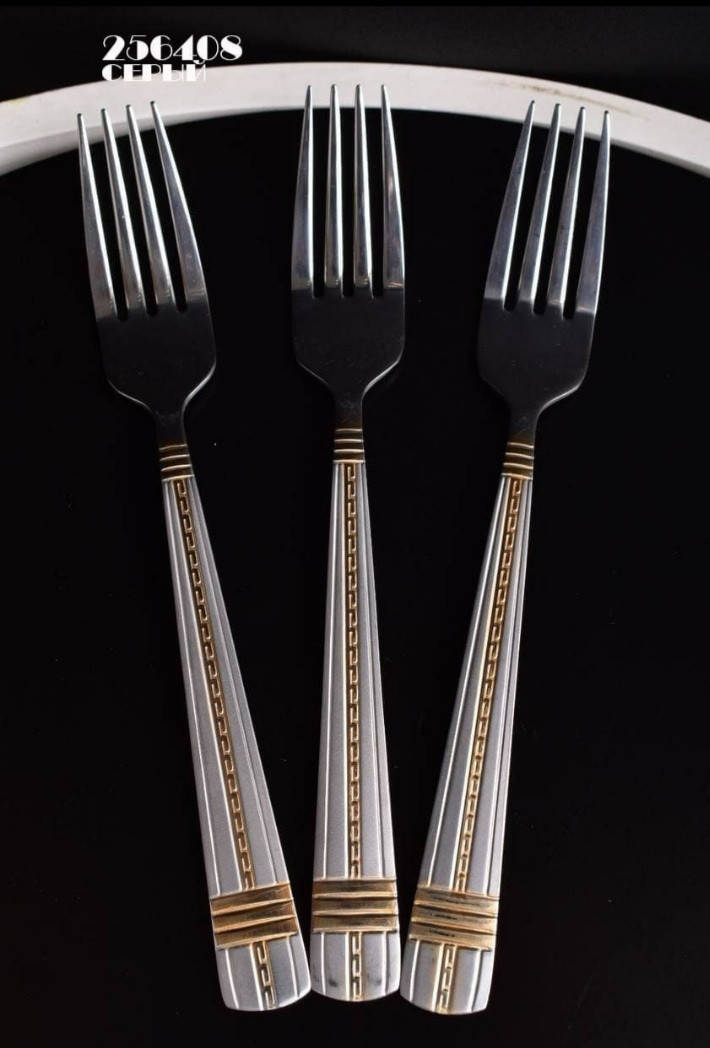 

Набор больших столовых стальных нержавеющих вилок