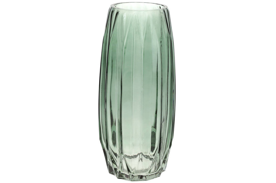 

Ваза стеклянная Грейс 30см, цвет - зелёный