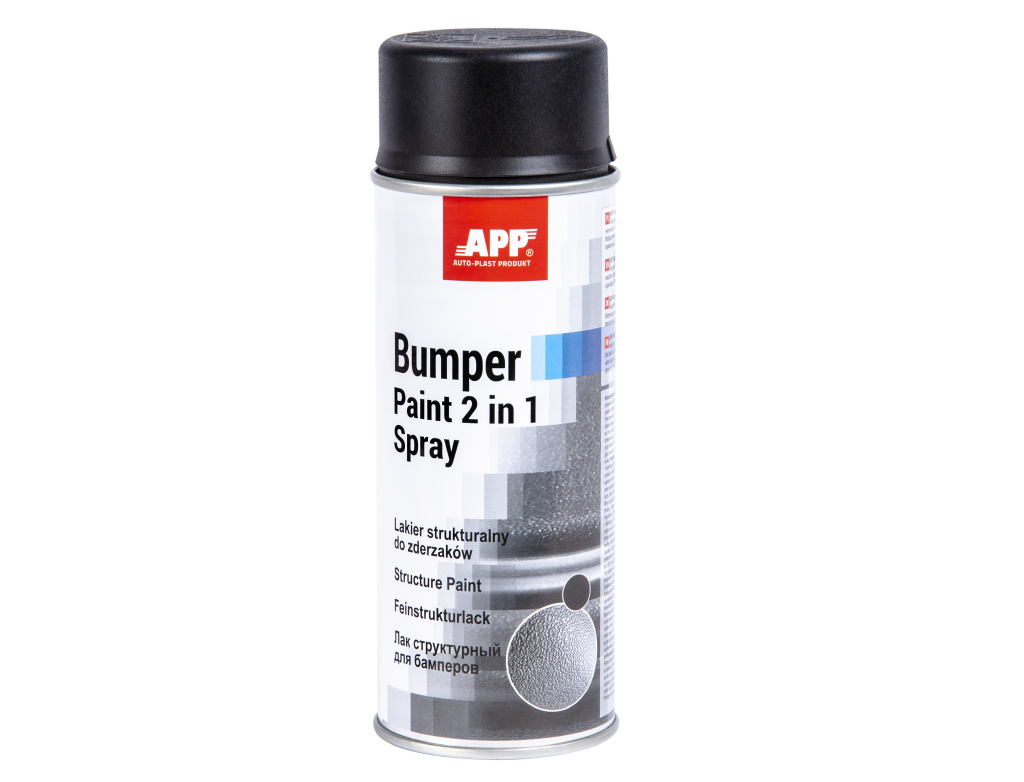 

Краска бамперная структурная в аэрозоле Bumper paint APP черная 400мл (020811), Черный