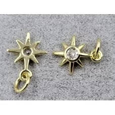 

Подвеска d-10×12,6мм лимонное золото(гипоаллергенный сплав)