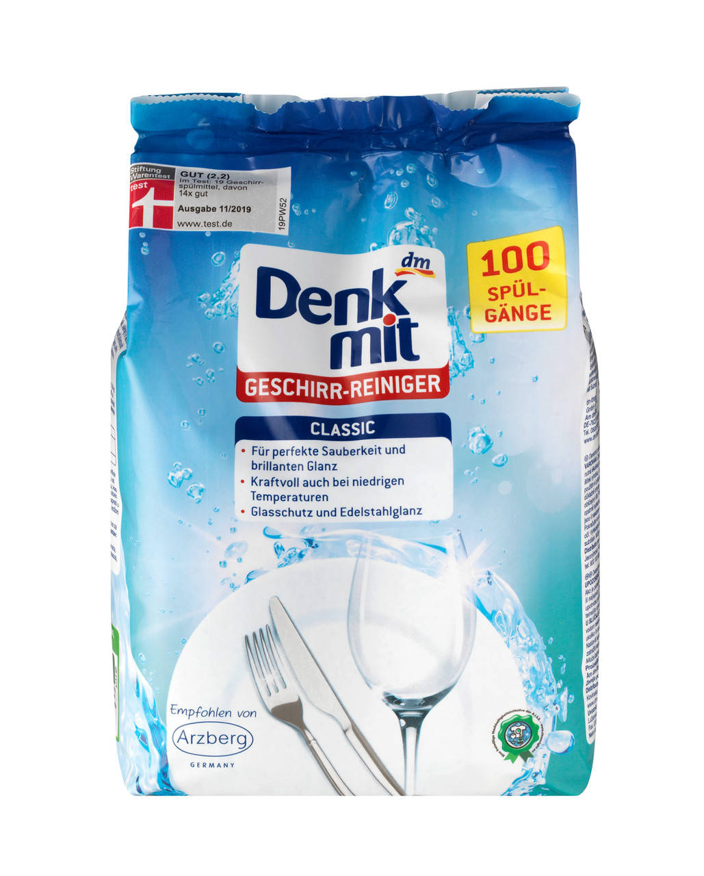 

Порошок для посудомоечных машин Denkmit Сlassic 1.8 кг (100 циклов)