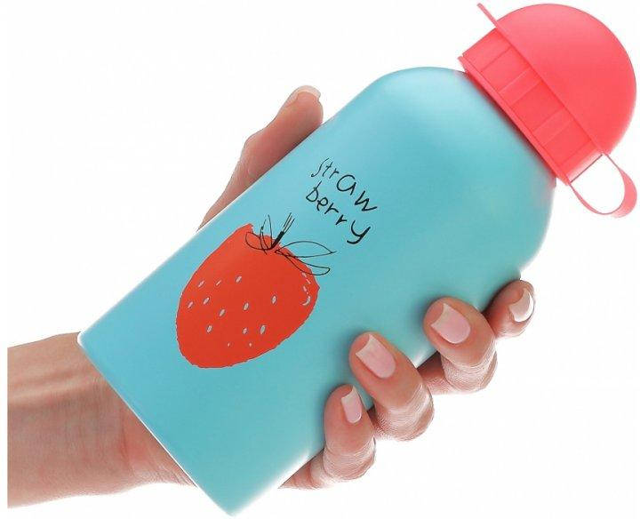 

Пляшка для води метал. "CoolForSchool" 500мл Strawberry блакитна CF61303