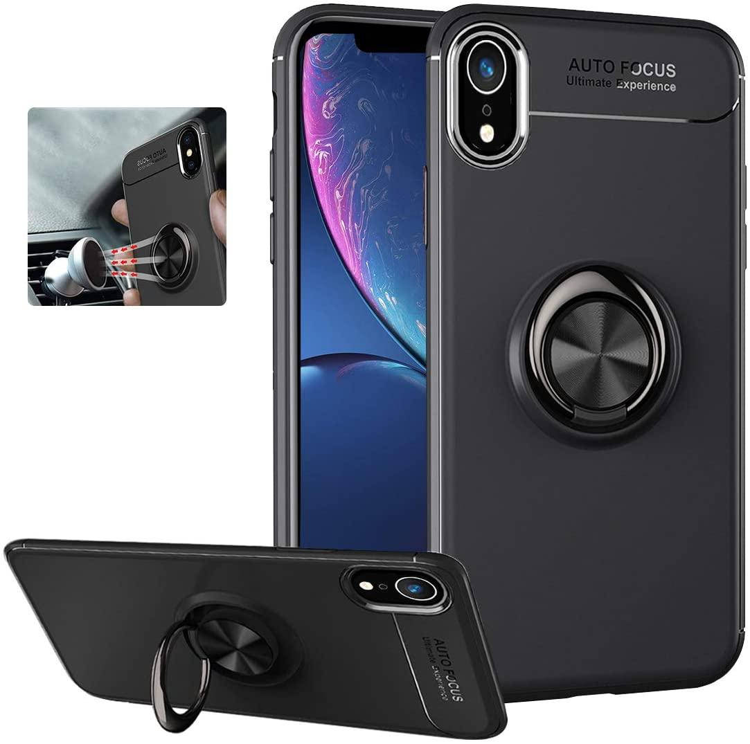 

Чехол TPU Ring для Iphone XR бампер противоударный с подставкой Black