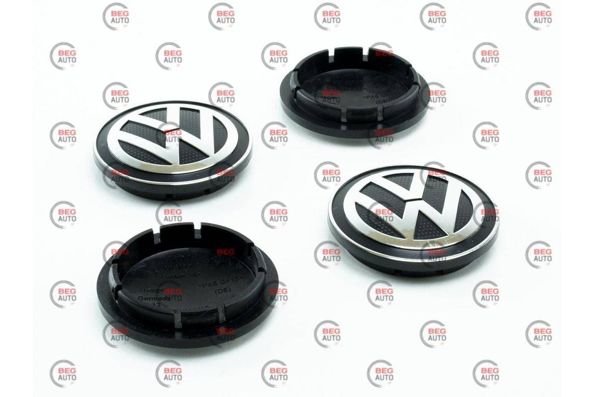 

Колпачок - заглушка диска VW 56/66мм (к-т 4шт) под оригинал, с точкой