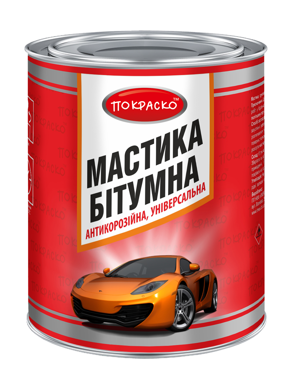 

Мастика битумная 1л (0,75кг) Покраско, Черный