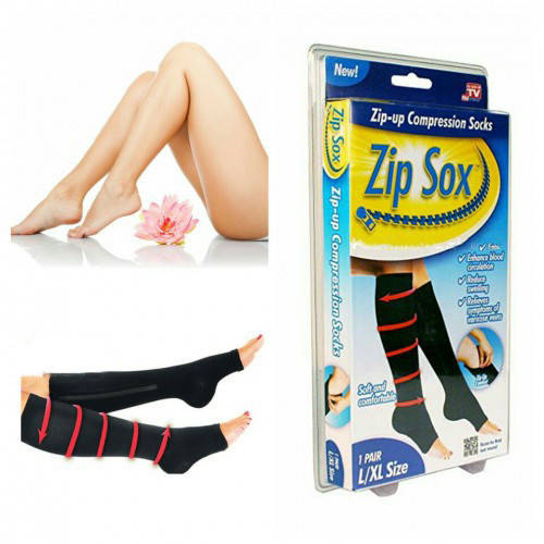 

Компрессионные гольфы Zip Sox,носки от варикоза зип сокс черные! доверие, Черный