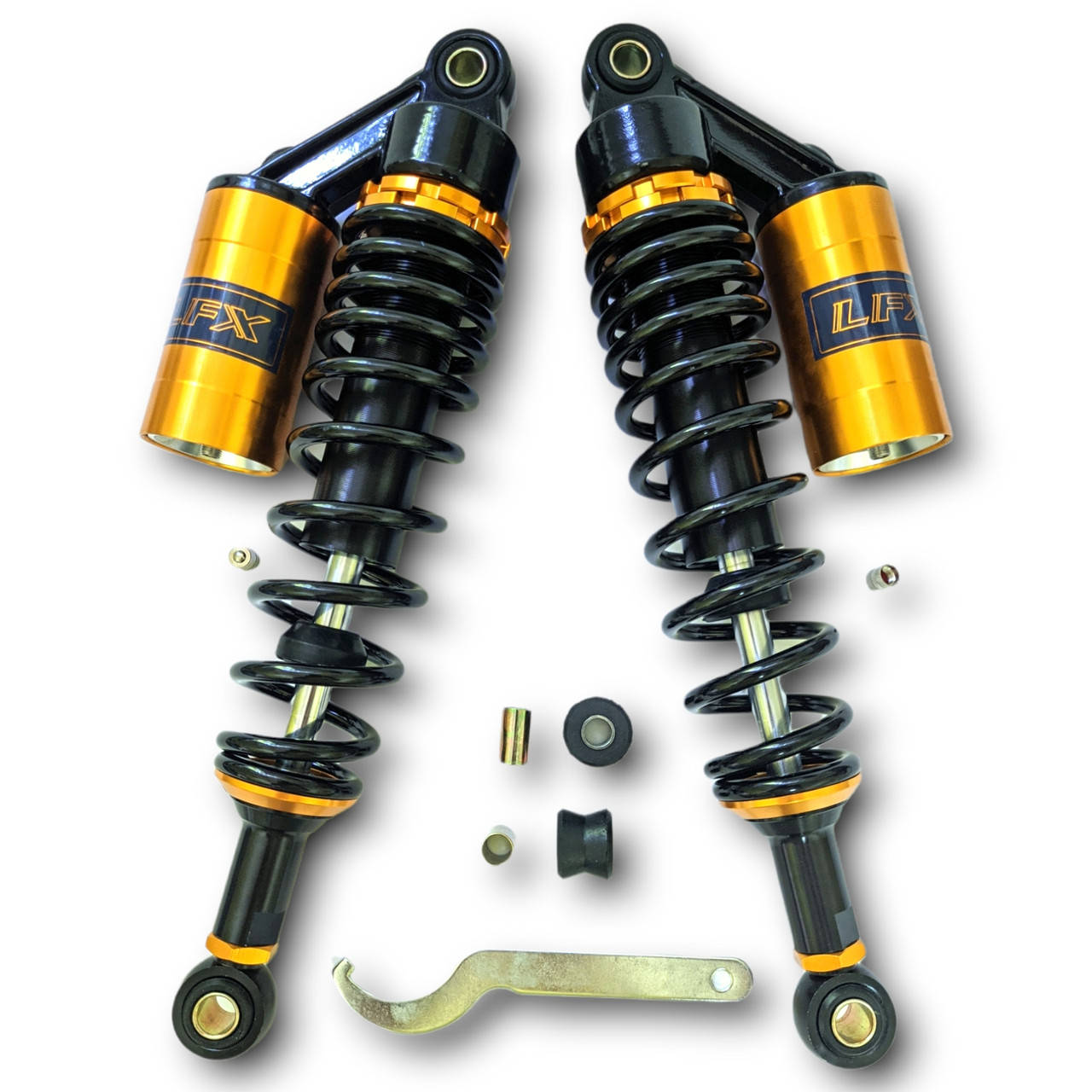 

Амортизаторы для квадроцикла / мотоцикла 34-36см масляные универсальные Черные пара