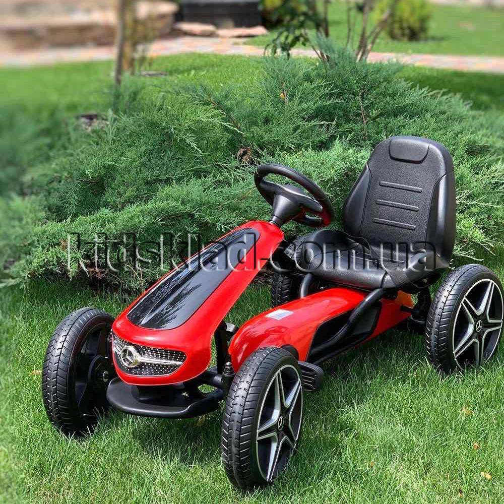 

Детский карт Mercedes Bambi M 4271E-3 Красный | Педальная машинка веломобиль