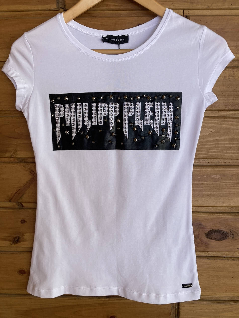 

Женская белая хлопковая футболка Philipp Plein, Белый