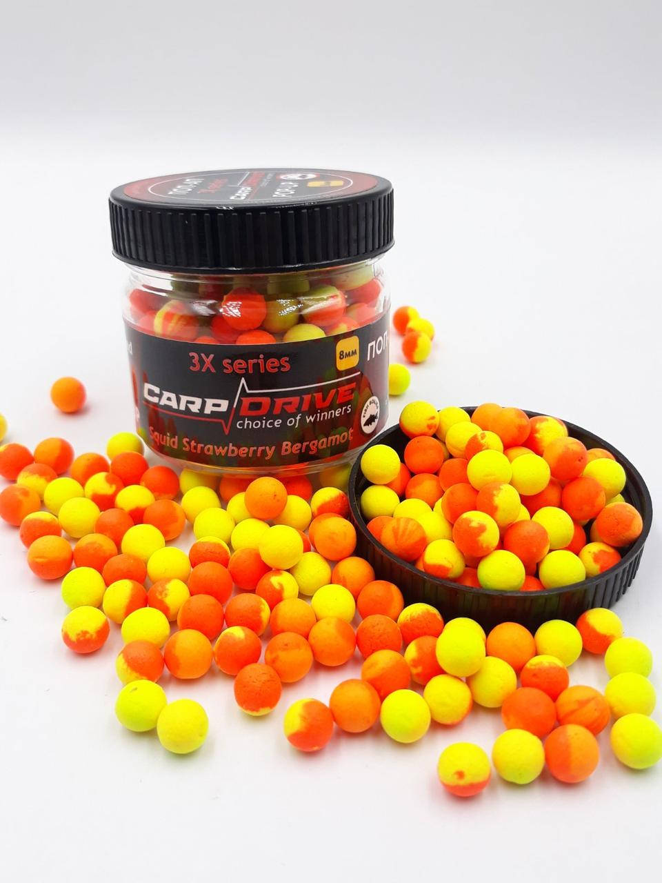 

Поп ап для рыбалки 3x series Squid Strawberry Bergamot 8 мм Carp Drive