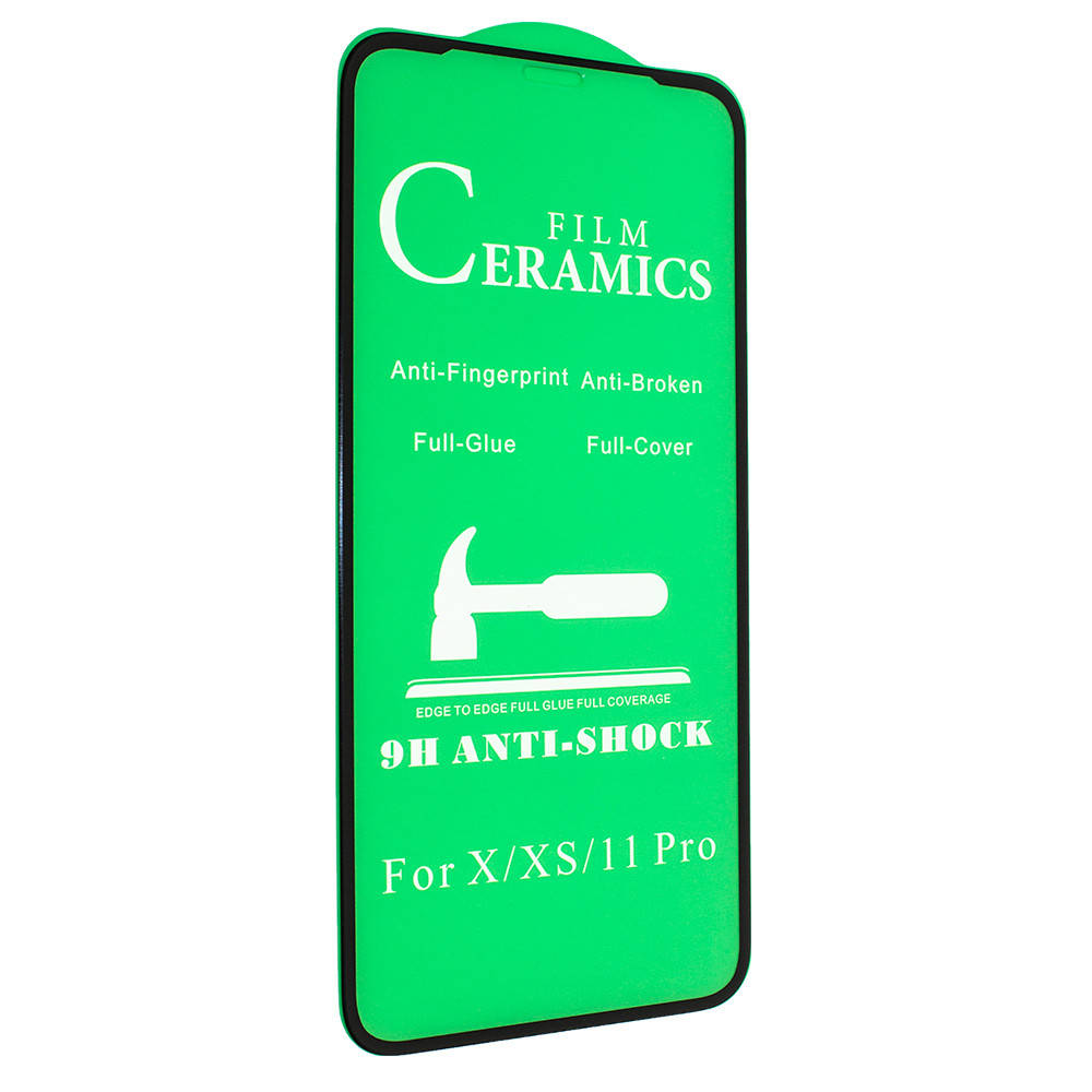 

Защитное стекло Ceramics Film Anti-Shock для Apple iPhone X | XS | 11 PRO, черный