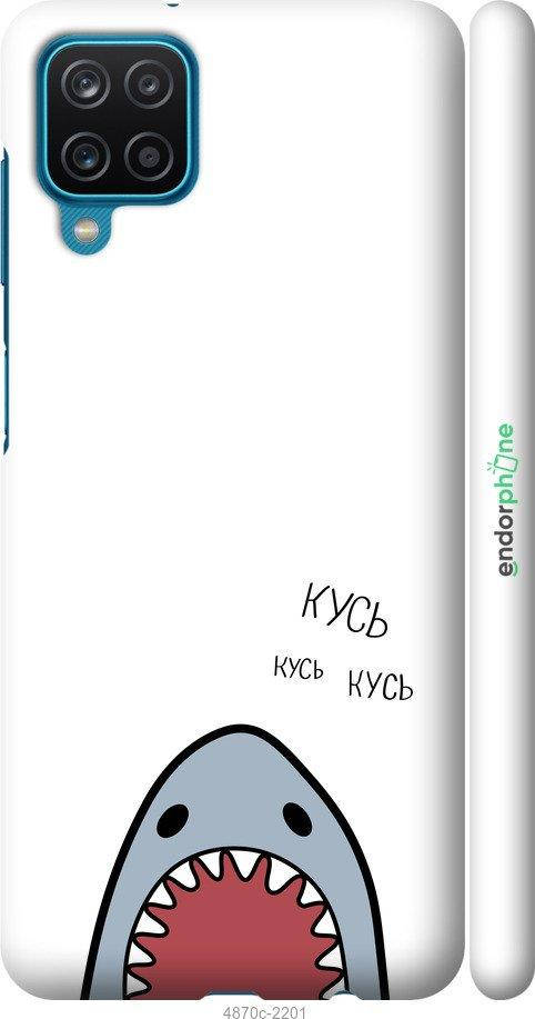 

Чехол на Samsung Galaxy A12 A125F Акула "4870c-2201-56402", Белый