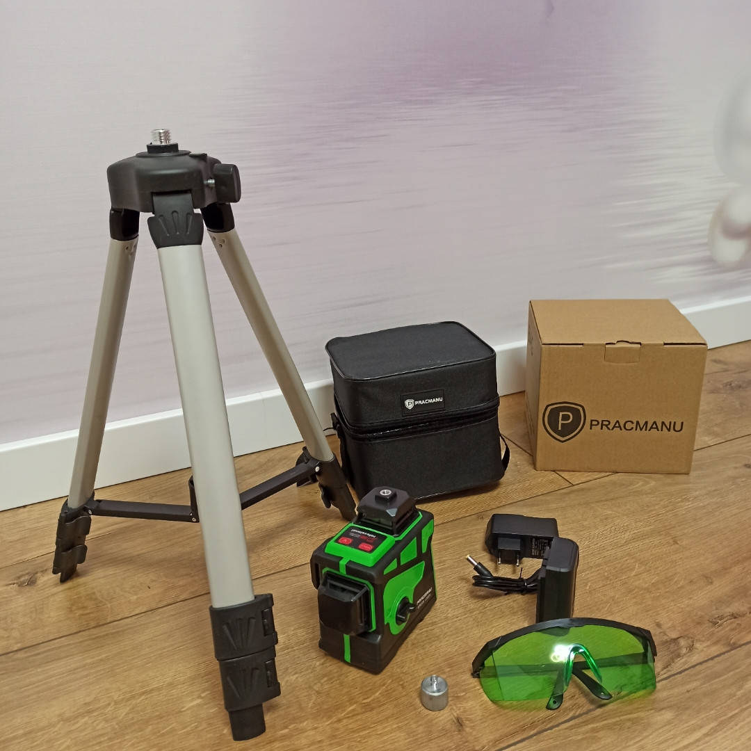 

Лазерный уровень Pracmanu 3d green с триногой 1,2м