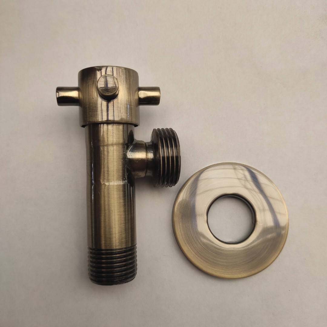 

Кран приборный угловой 1/2"*1/2 (цвет бронза)
