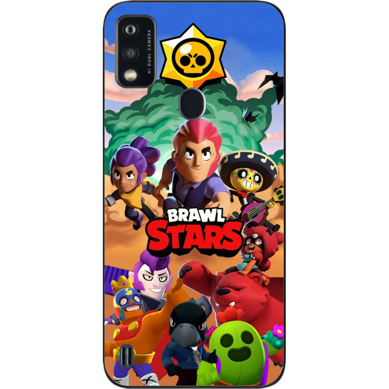 

Силиконовый чехол с картинкой для ZTE Blade A51 Игра Бравл старс