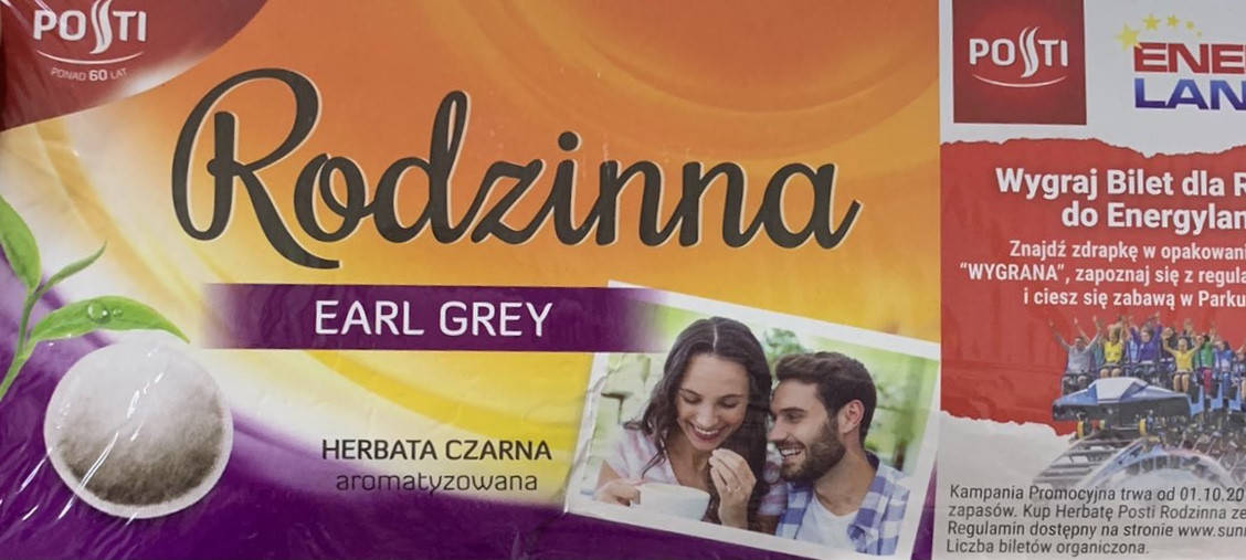 

Чай чорний пакетований Posti Rodzinna Earl Grey 80 пак.