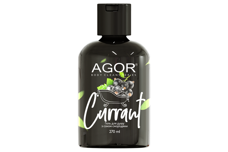 

Гель для душа CURRANT с соком смородины, Agor, 270 мл