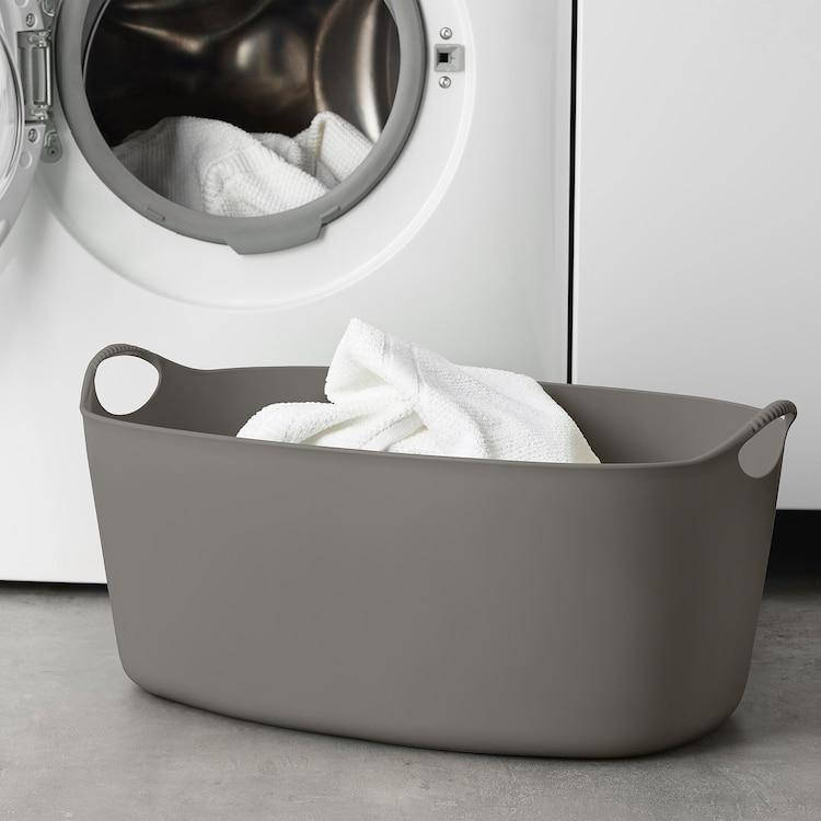 

Гибкая корзина для белья IKEA TORKIS серый, 35л 604.943.72