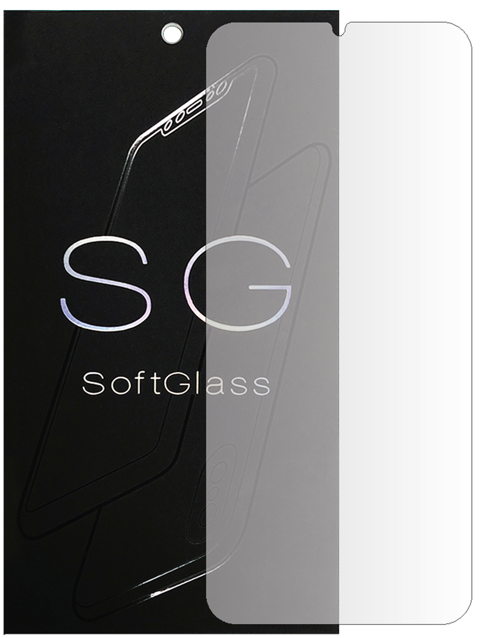 

Пленка Realme C3 на Экран полиуретановая SoftGlass, Прозрачный