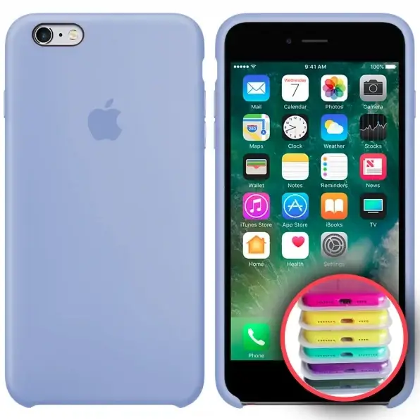 

Чохол на iPhone 6 / 6S Silicone Case - Soft Case iPhone 6/6s Lilac (5), Голубой