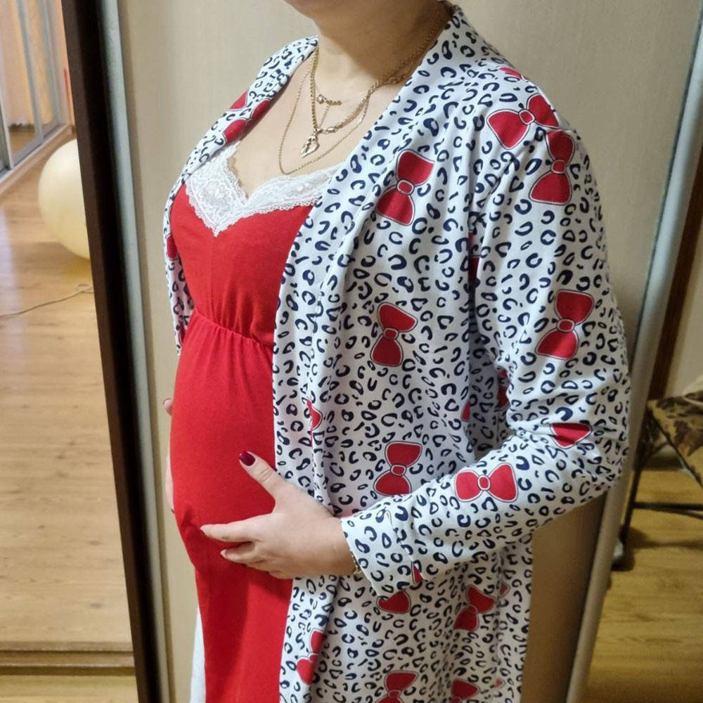 

Комплект для комрления с теплым халатом Леопардовый с бантиками