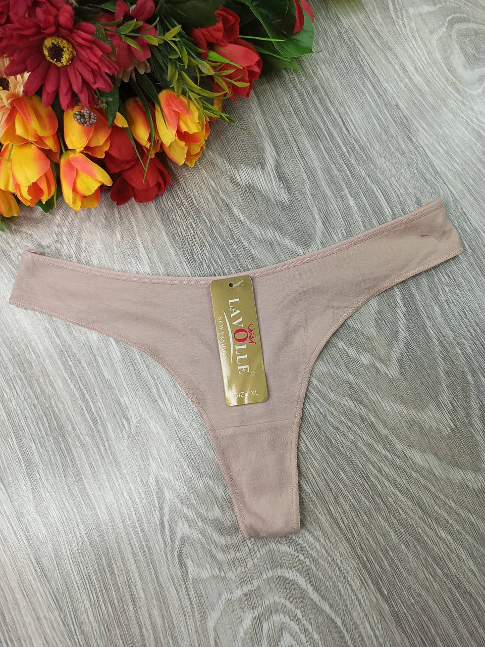 

Стринги (бикини) Lavolle гладкие оверлок хлопок 42*48 р разные цвета (11818) какао
