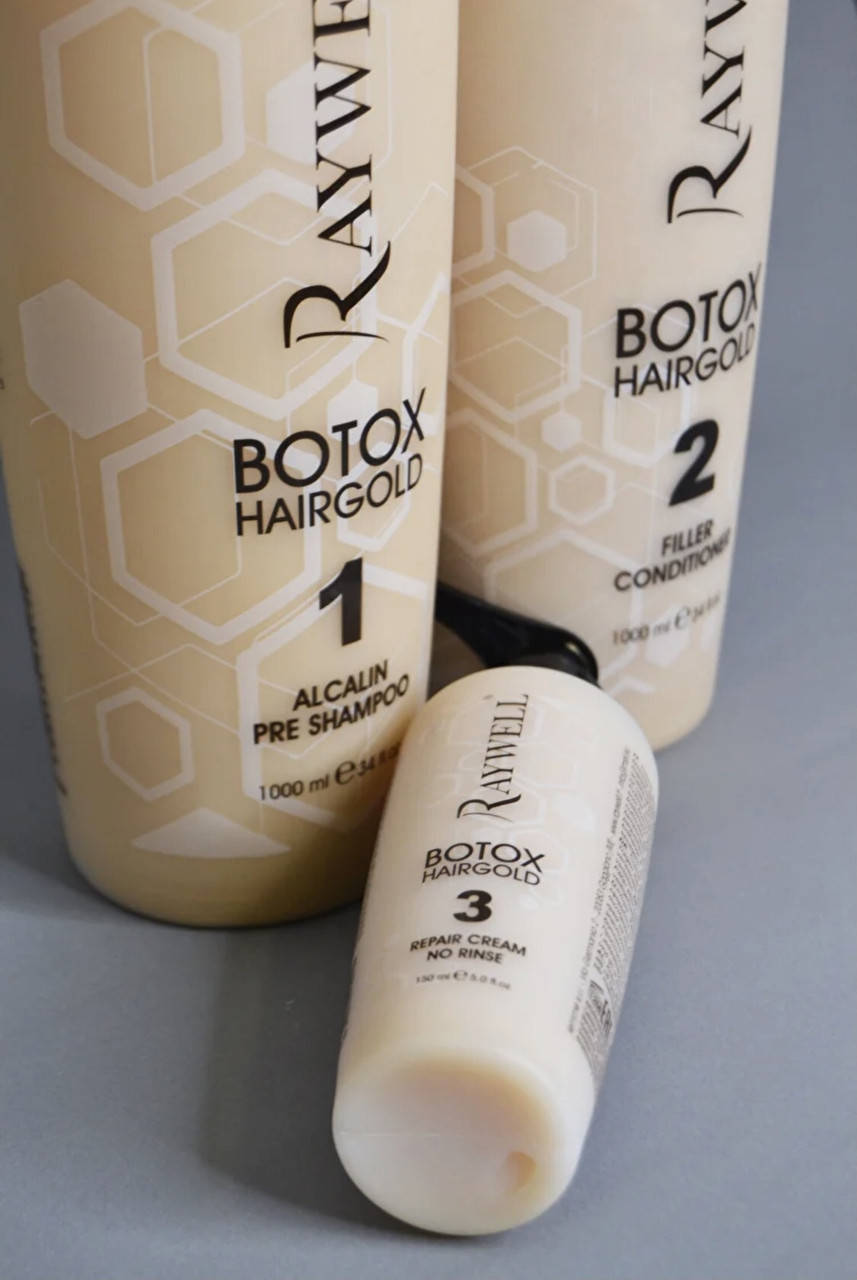 

Набор Botox Hair Gold 24K Ботокс для волос в домашних условиях Raywell 3х150 мл