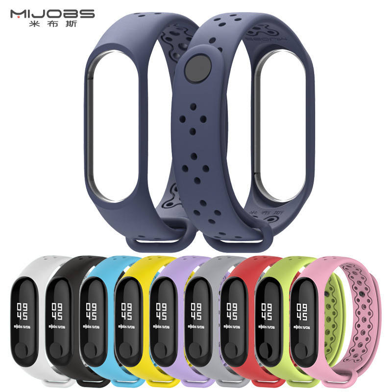 

Силіконовий перфорований ремінець MiJobs для Xiaomi Mi Band 3 / 4. Оригінал. Подарунок!
