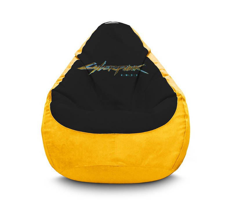 

Кресло мешок PufOn, "Cyberpunk 2077" желтый Флок ХХХL