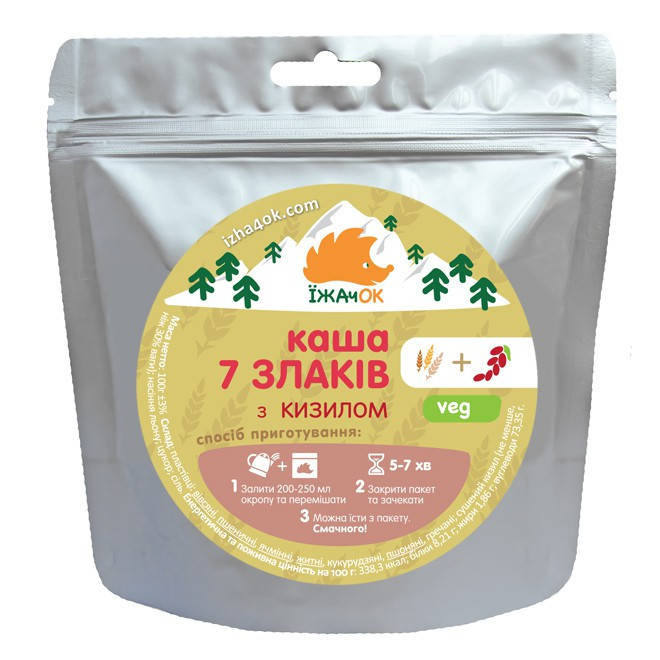 

Сушені продукти Їжачок Каша 7 злаків з кизилом
