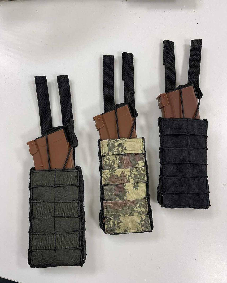 

Подсумки MOLLE под магазин АК Олива,Черный,Мультикам одинарный, тактические