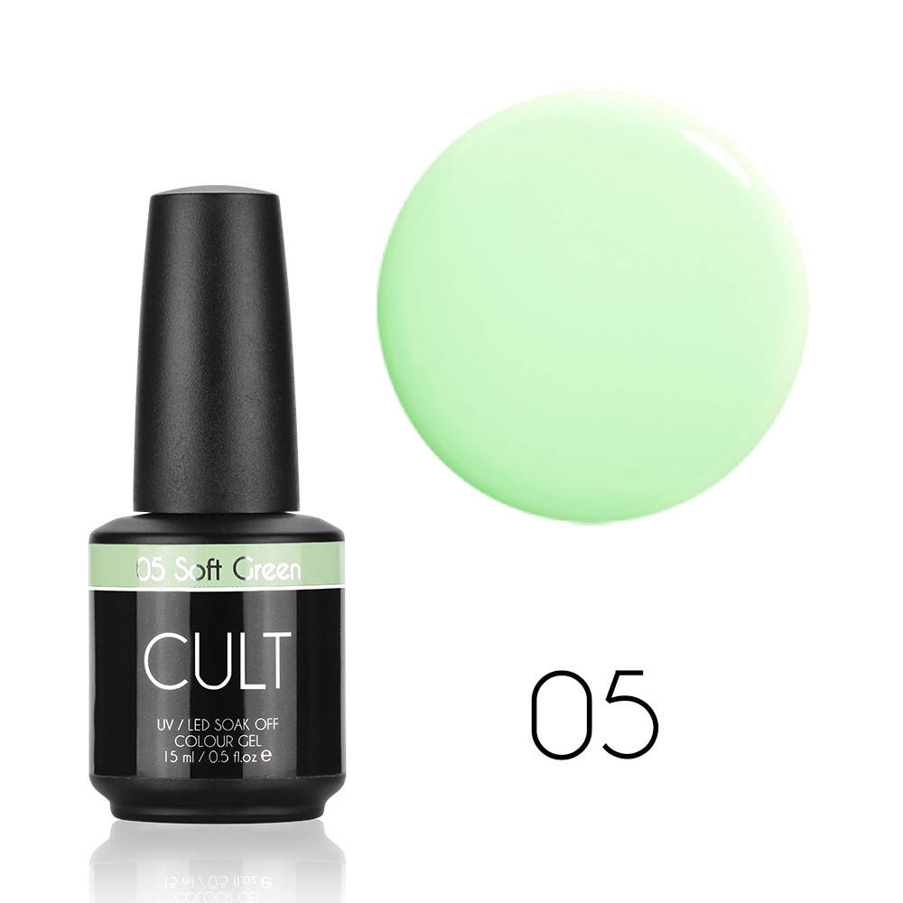 

Гель лак CULT №05 Soft Green 15 мл