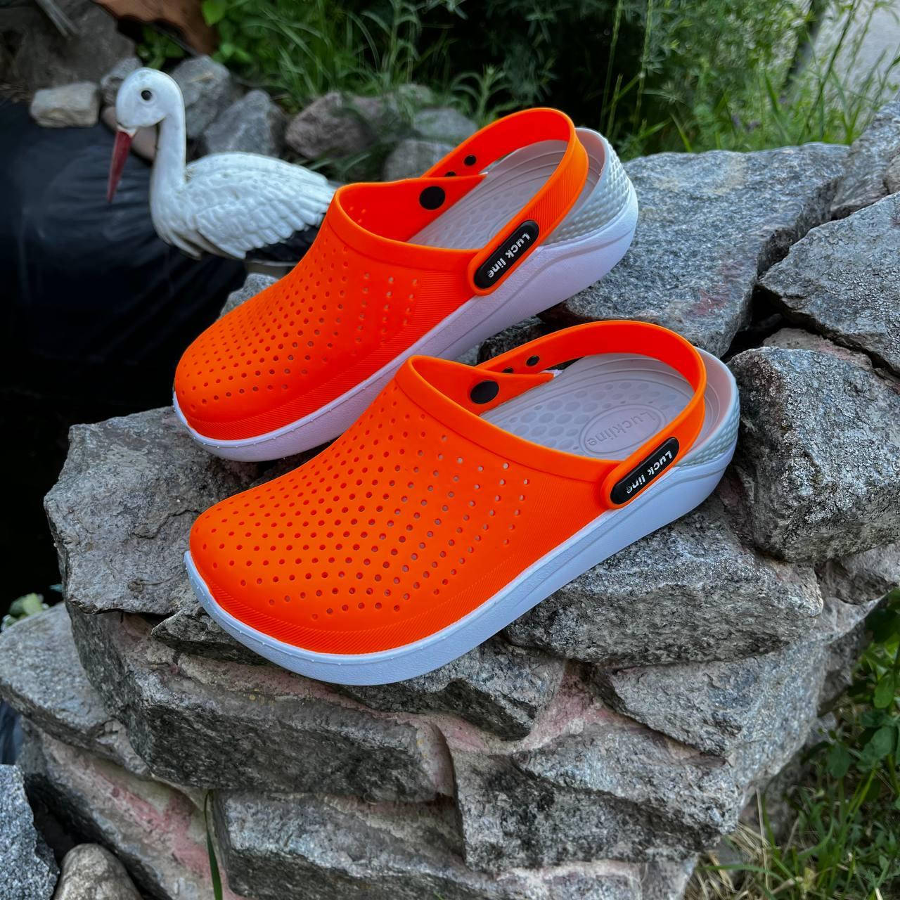 

Кроксы Crocs сабо женские оранжевые силиконовые 38