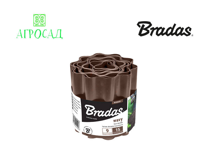 

Бордюр хвилястий коричневий, 15 см х 9 м