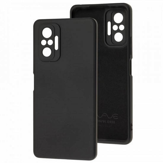 

Силиконовый чехол для Xiaomi Redmi Note 10 Pro Черный микрофибра soft touch