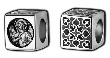 

Шарм Бусина серебряная Архангел Михаил.