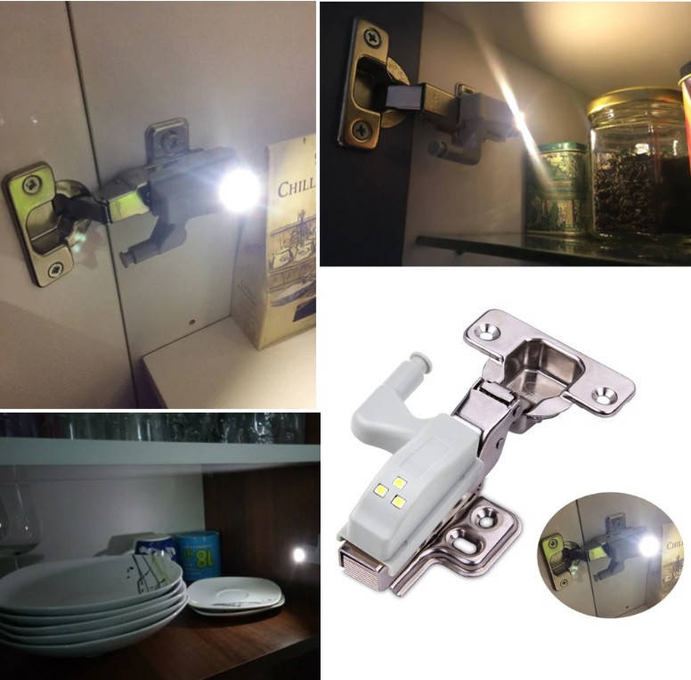 

LED подсветка мебели шкафа на мебельную петлю, белый