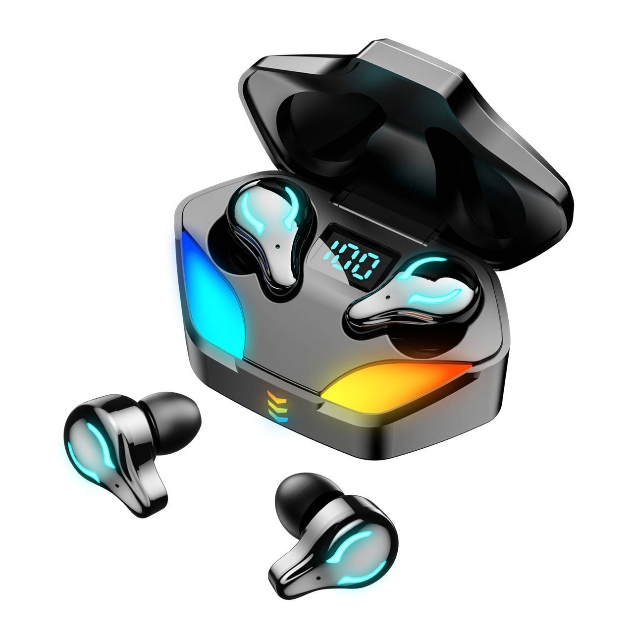 

Беспроводные игровые наушники X1 TWS с микрофоном Bluetooth 5.1, RGB свет