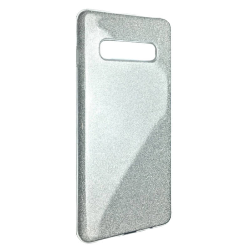 

Чехол-накладка DK Silicone Glitter Heaven Rain для Samsung S10 (silver), Серебристый