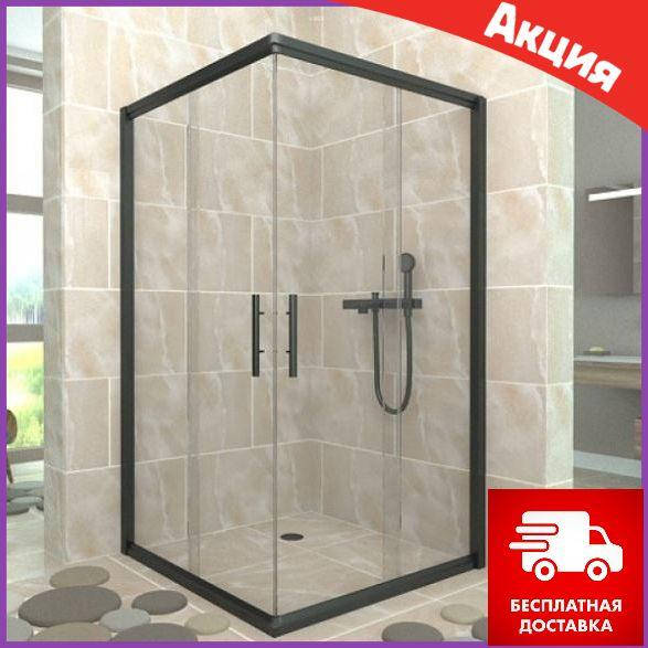 

Душевая кабина Veronis Indiana 90х90 см с черным профилем, душевая кабина черная