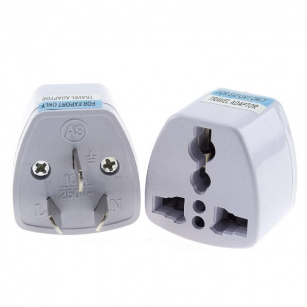 

Переходник вилки EU/US/UK - AU/CN (на тип I) 10A 3 pin D-Star белый DS014